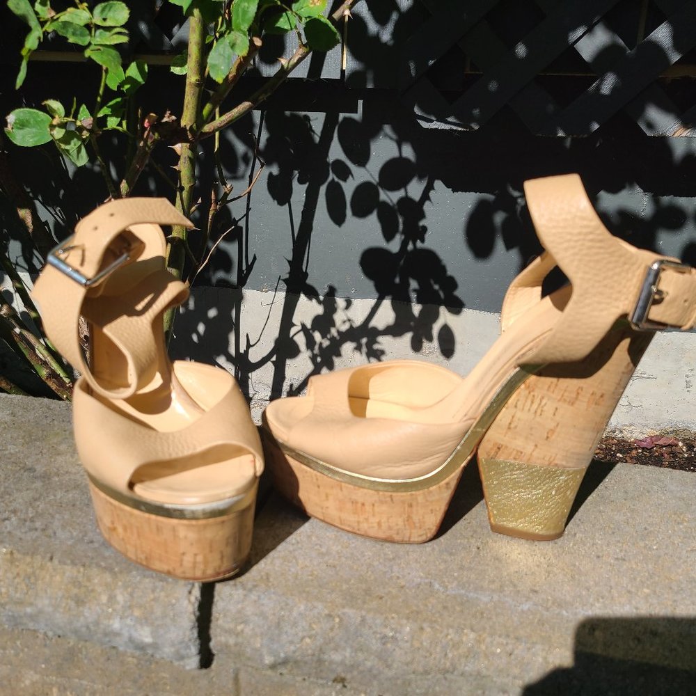 Giuseppe Zanotti Platform Cork Sandals Strap
